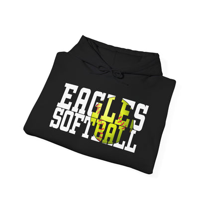 Softball Cutout - Gildan Unisex Heavy Blend™ Hooded Sweatshirt