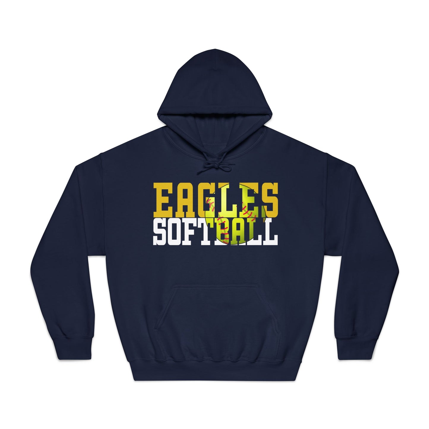 Softball Cutout - Gildan Unisex DryBlend® Hooded Sweatshirt