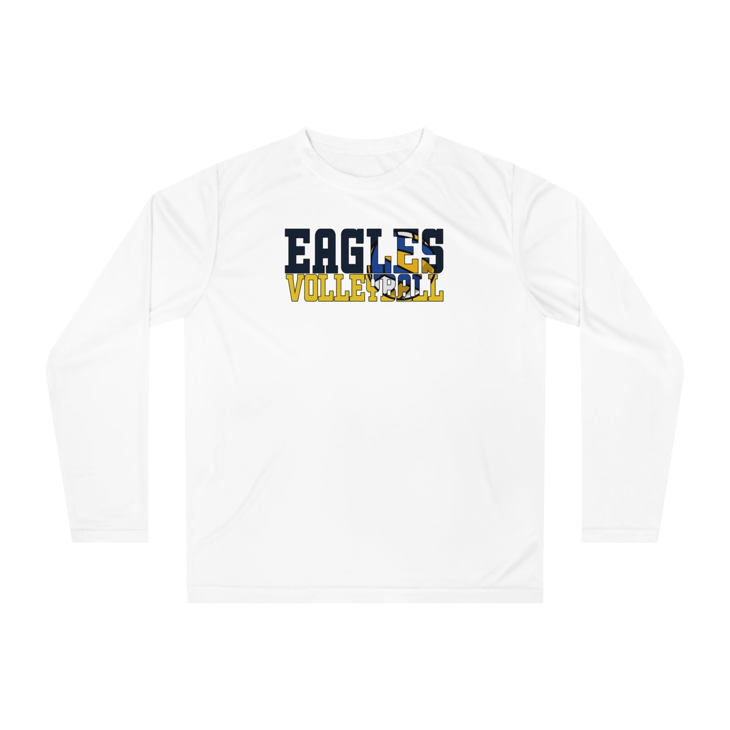 Volleyball Cutout - Team 365 Unisex Performance Long Sleeve Shirt