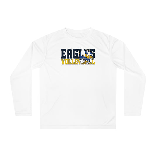 Volleyball Cutout - Team 365 Unisex Performance Long Sleeve Shirt