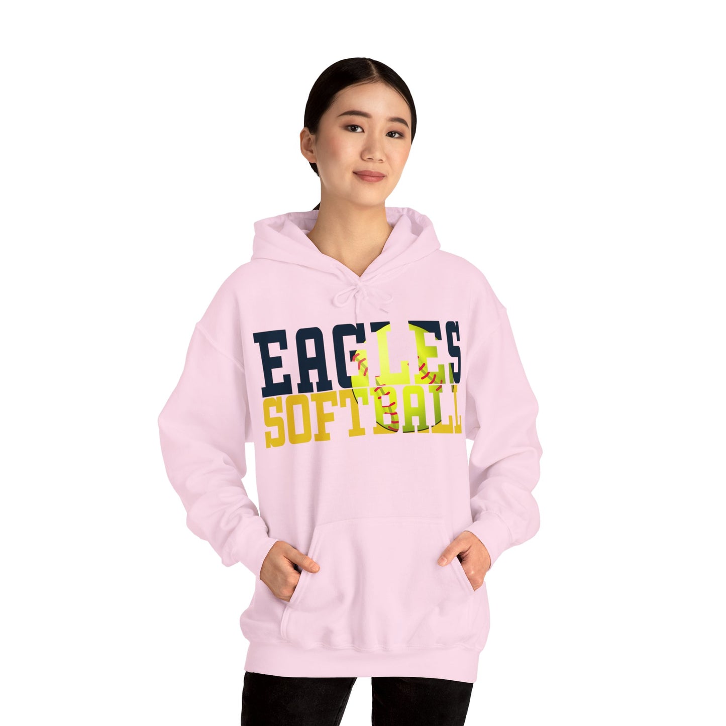 Softball Cutout - Gildan Unisex Heavy Blend™ Hooded Sweatshirt