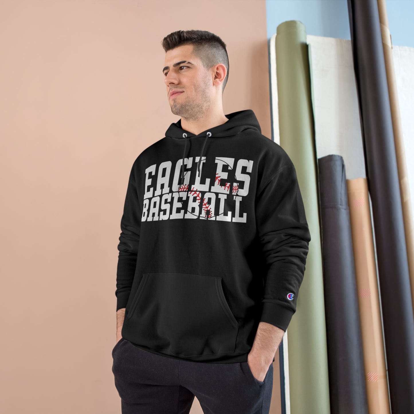 Baseball Cutout - Champion Hoodie