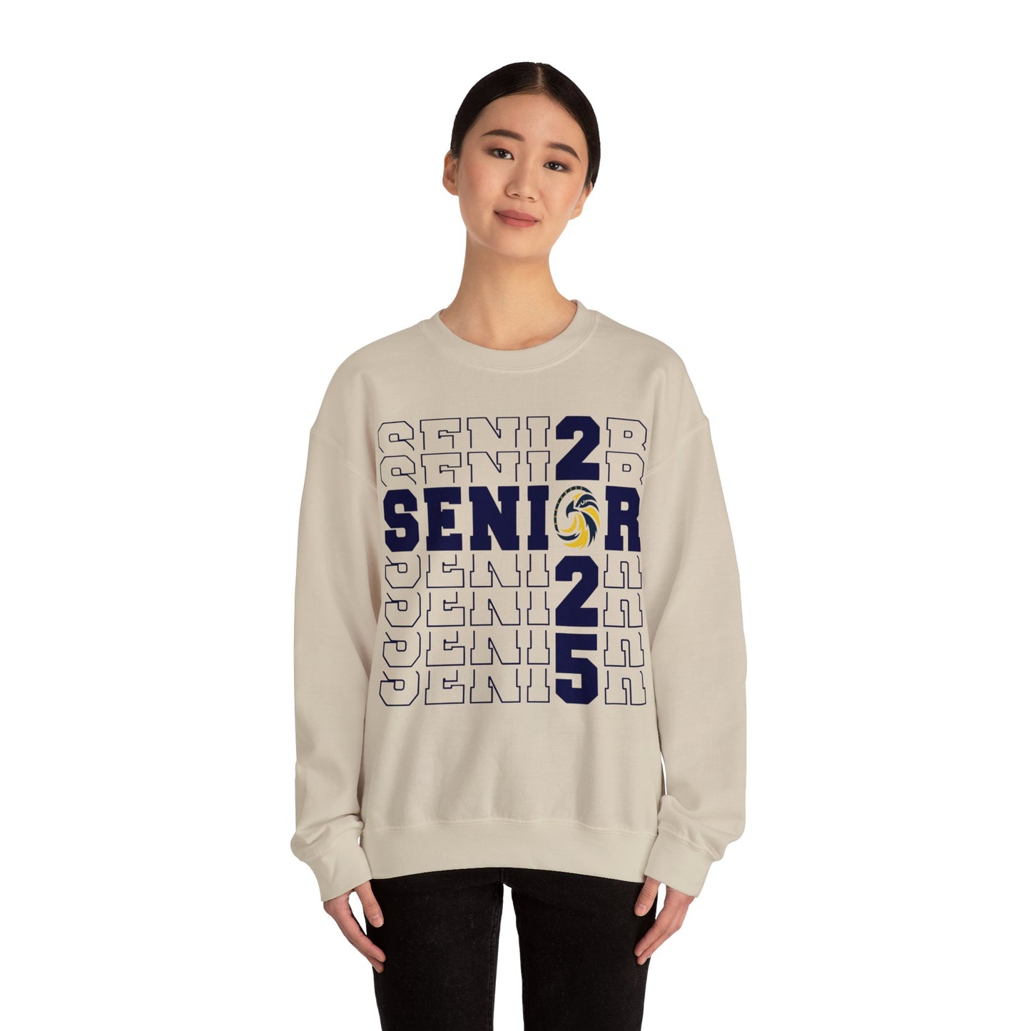 Seniors Cross Stacked c/o 2025 - Gildan Unisex Heavy Blend™ Crewneck Sweatshirt