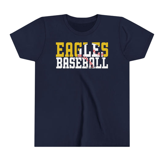 Baseball Cutout - Bella+Canva Youth Short Sleeve Tee