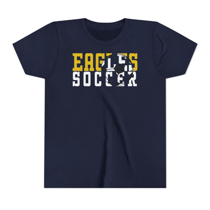 Soccer Cutout - Bella+Canva Youth Short Sleeve Tee