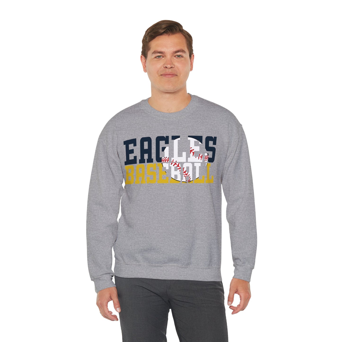 Baseball Cutout - Gildan Unisex Heavy Blend™ Crewneck Sweatshirt