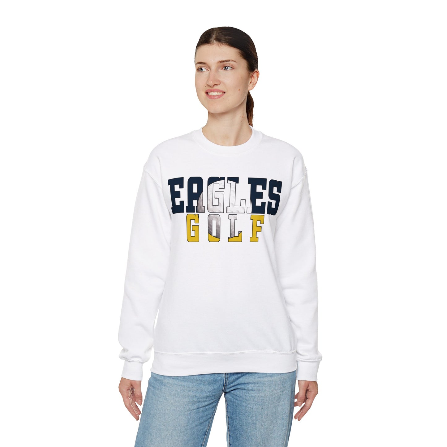 Gold Cutout - Gildan Unisex Heavy Blend™ Crewneck Sweatshirt