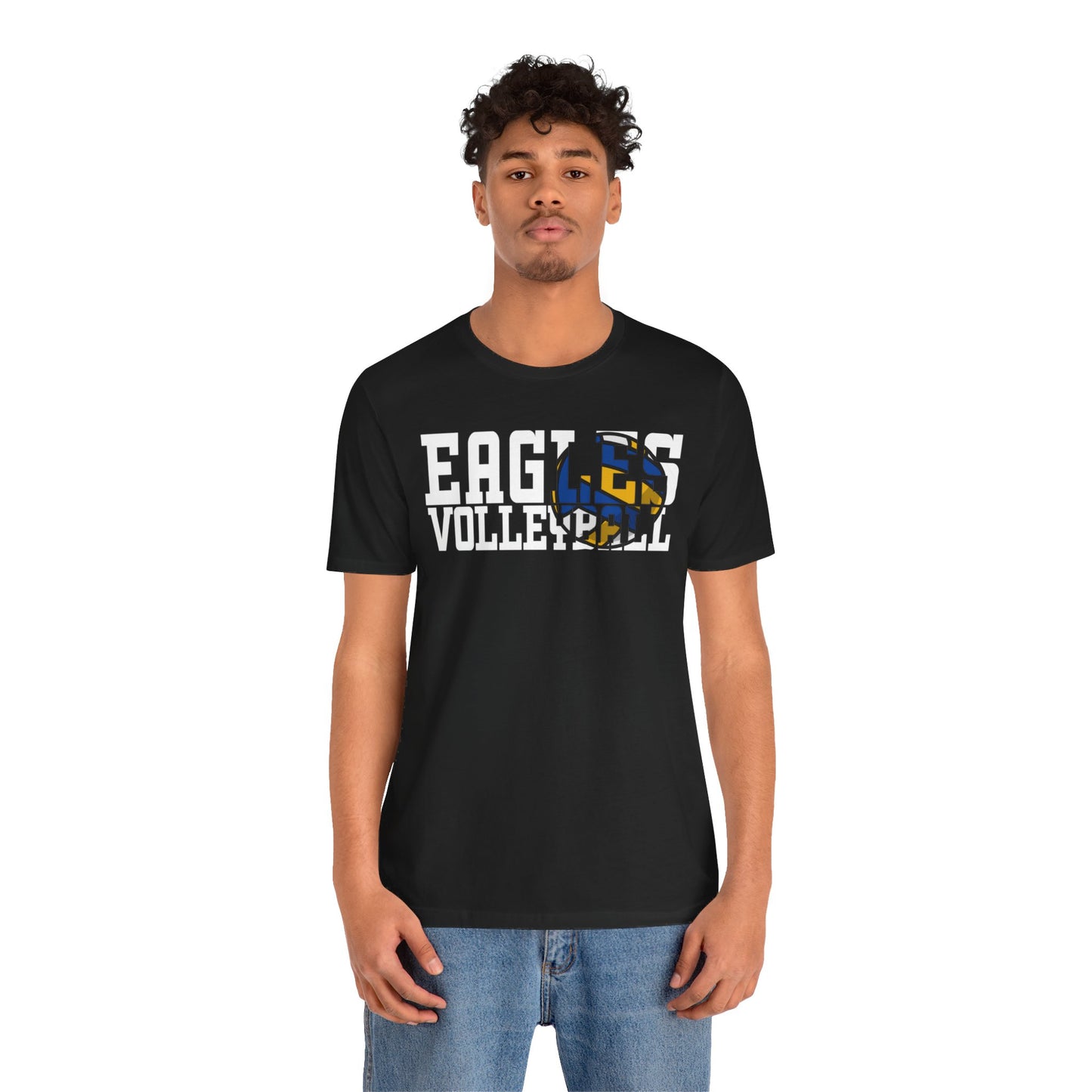 Volleyball Cutout - Bella+Canva Unisex Jersey Short Sleeve Tee