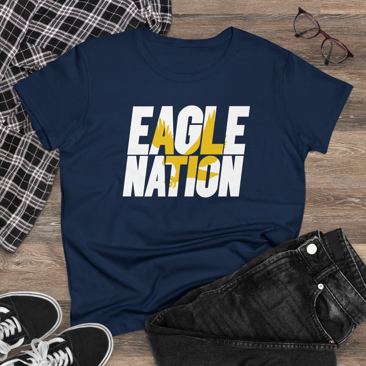 Eagle Nation - Gildan Women's Midweight Cotton Tee