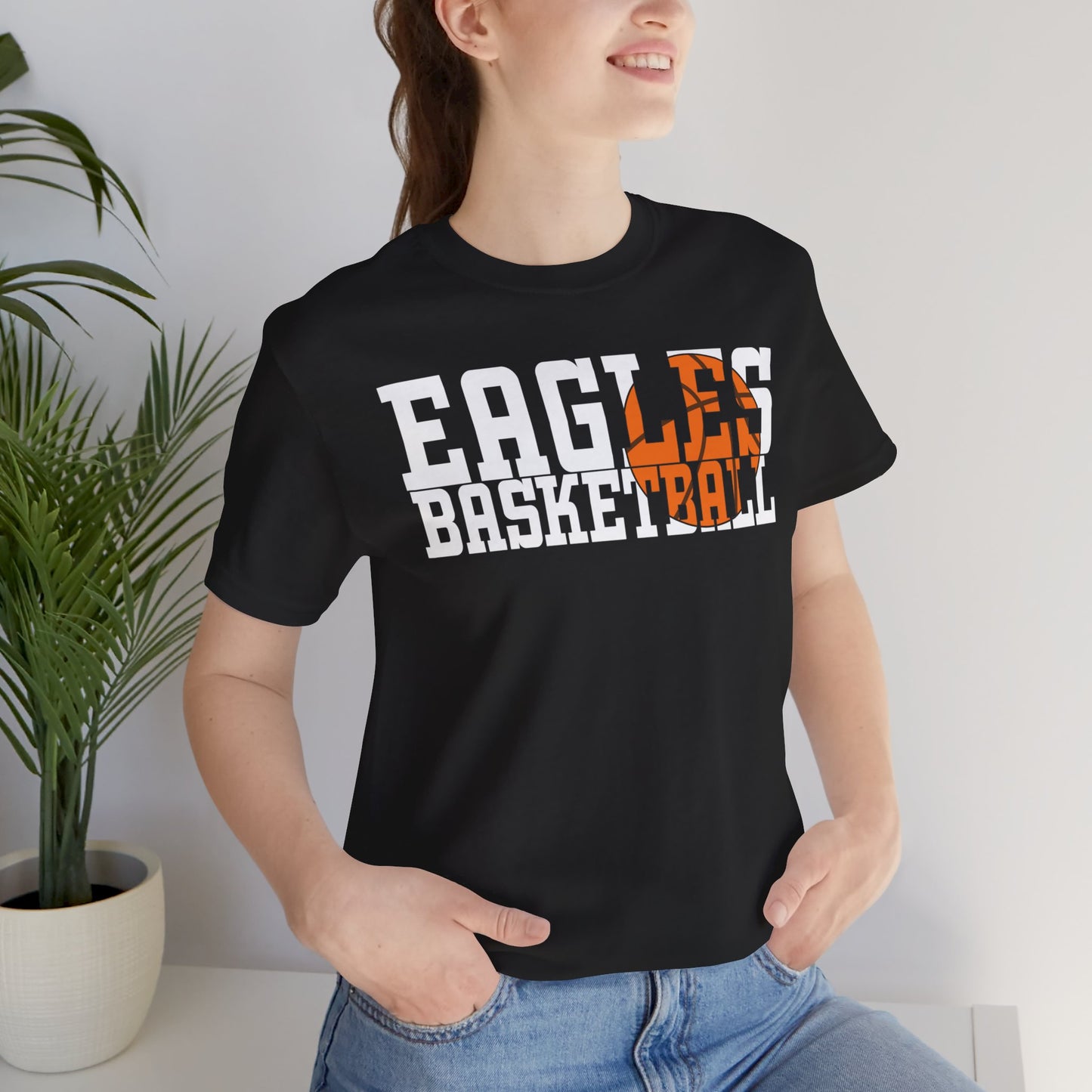 Basketball Cutout - Bella+Canva Unisex Jersey Short Sleeve Tee