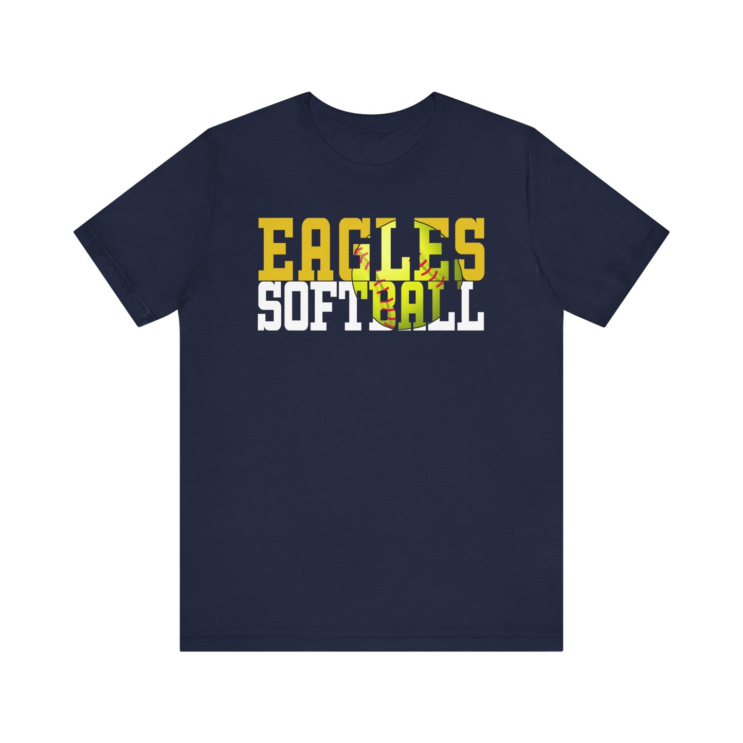 Softball Cutout - Bella+Canva Unisex Jersey Short Sleeve Tee