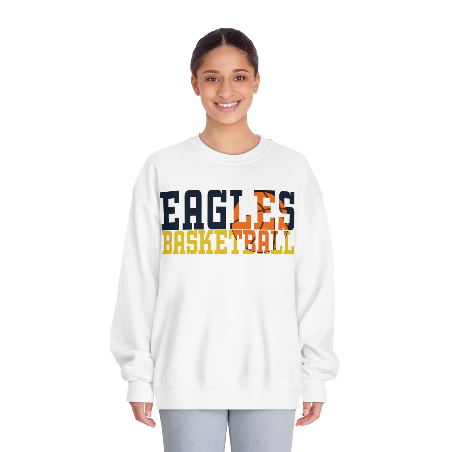 Basketball Cutout - Gildan Unisex DryBlend® Crewneck Sweatshirt