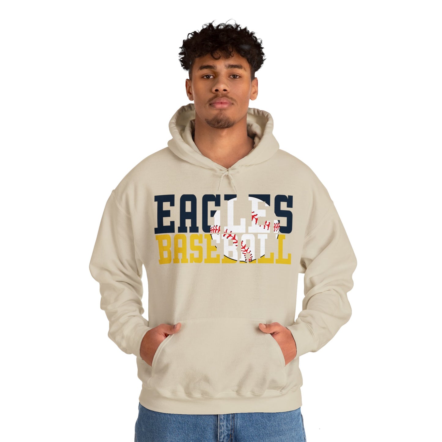 Baseball Cutout - Gildan Unisex Heavy Blend™ Hooded Sweatshirt