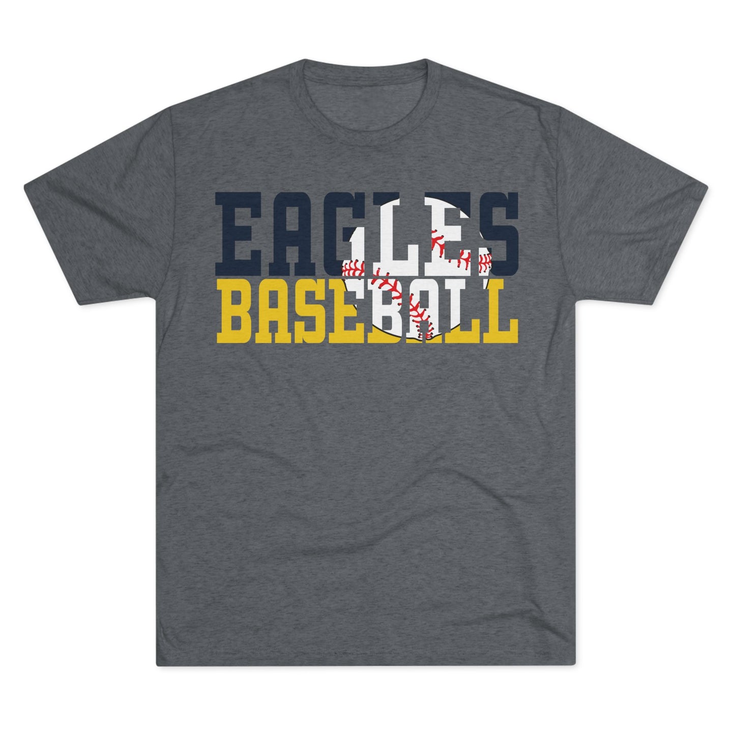 Baseball Cutout - Next Level Unisex Tri-Blend Crew Tee