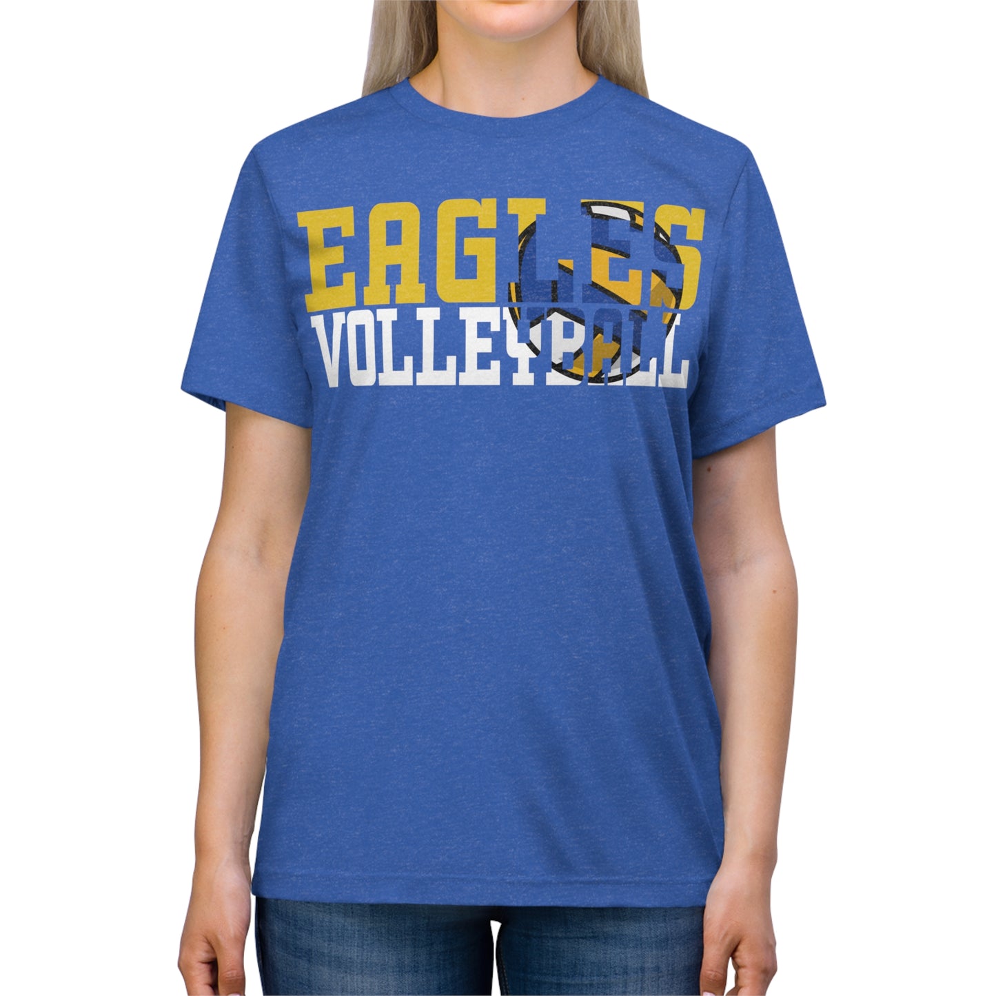 Volleyball Cutout - Bella+Canva Unisex Triblend Tee