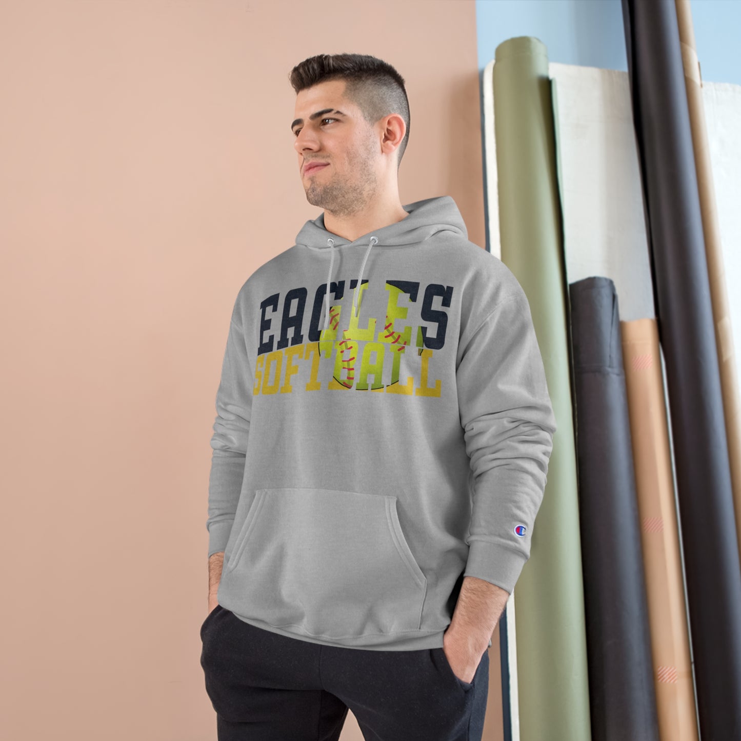 Softball Cutout - Champion Hoodie