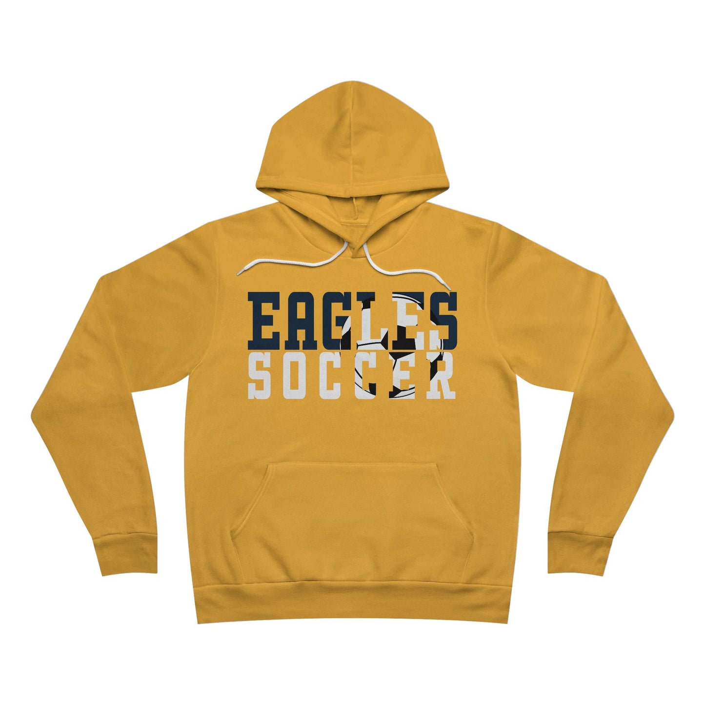 Soccer Cutout - Bella+Canva Unisex Sponge Fleece Pullover Hoodie