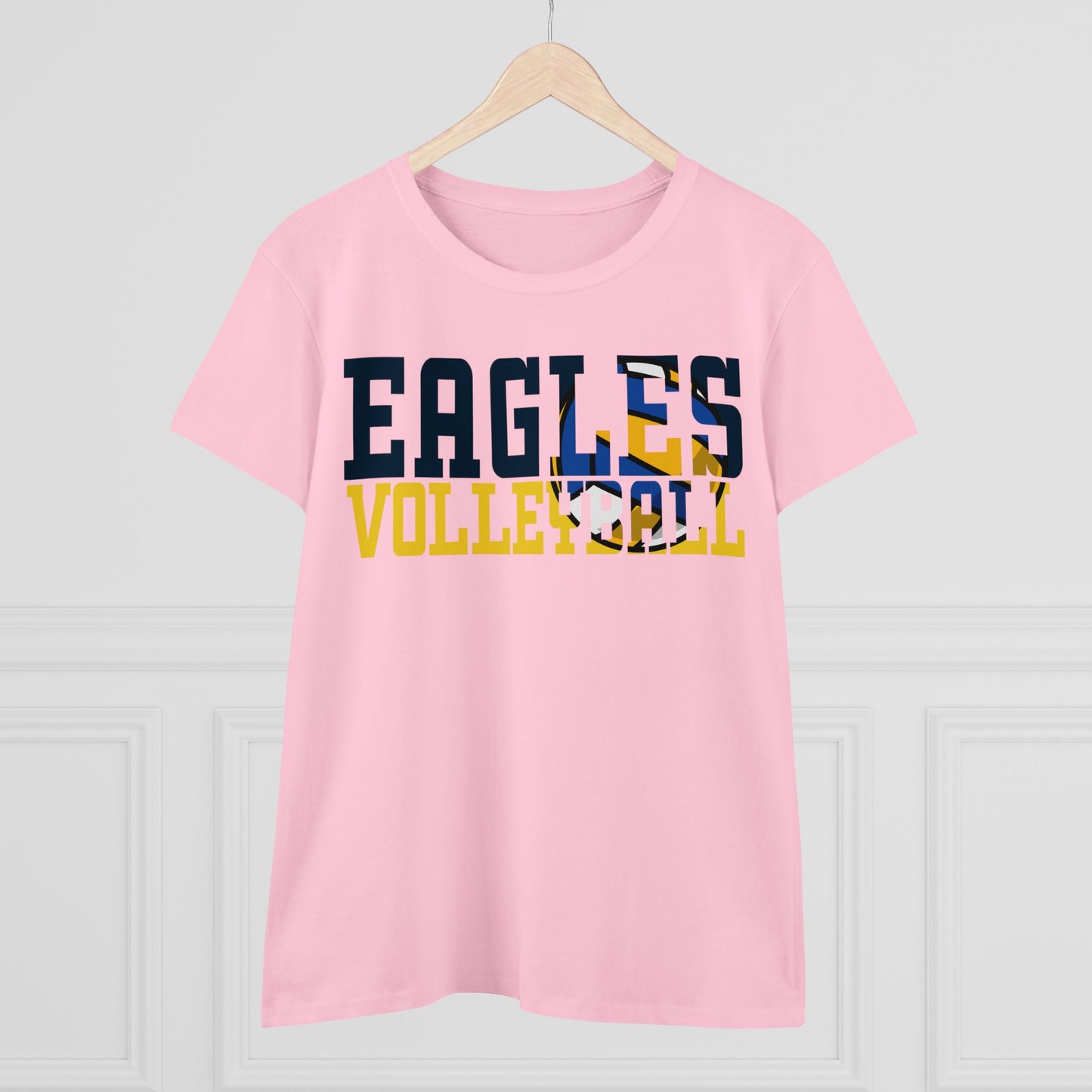 Volleyball Cutout - Gildan Women's Midweight Cotton Tee