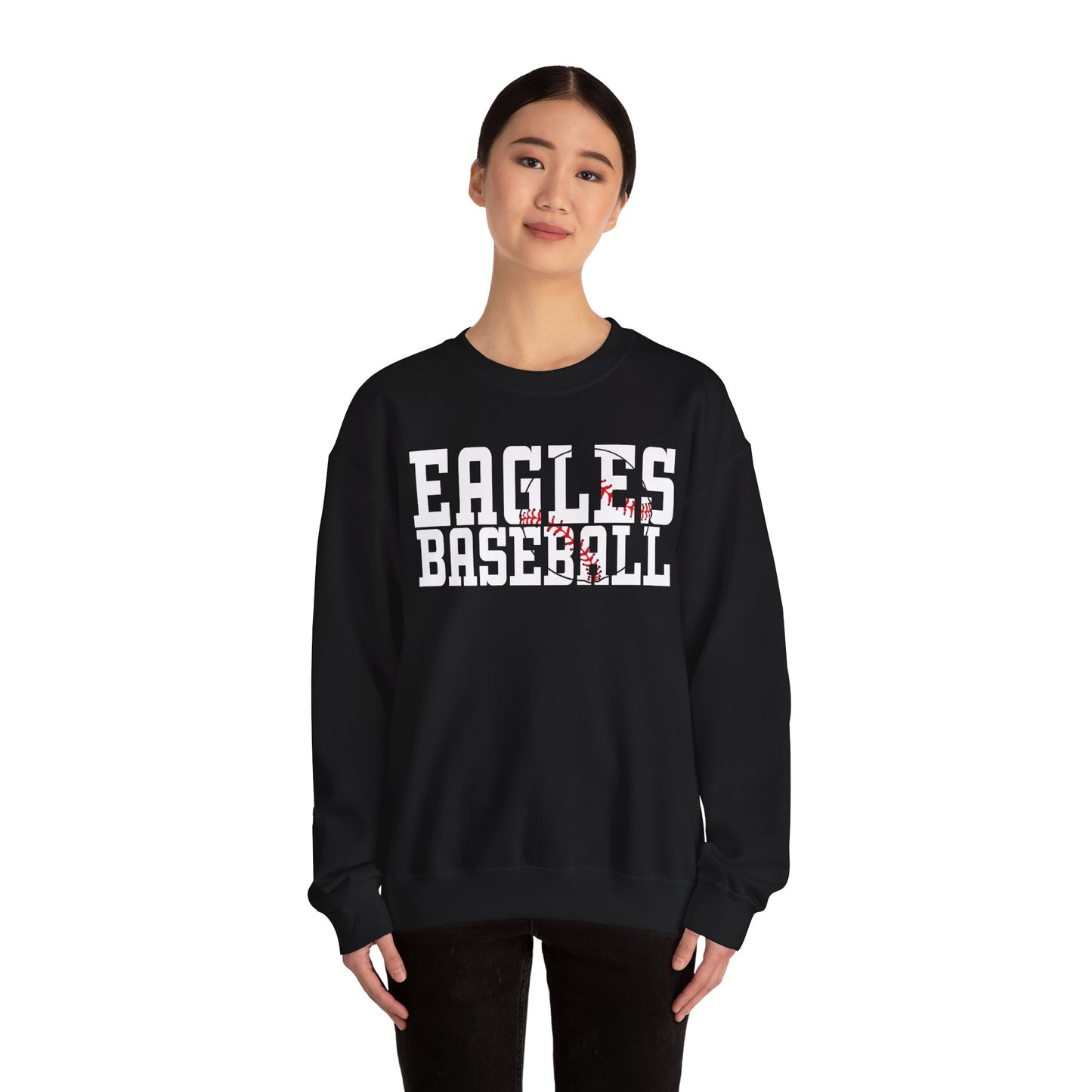 Baseball Cutout - Gildan Unisex Heavy Blend™ Crewneck Sweatshirt