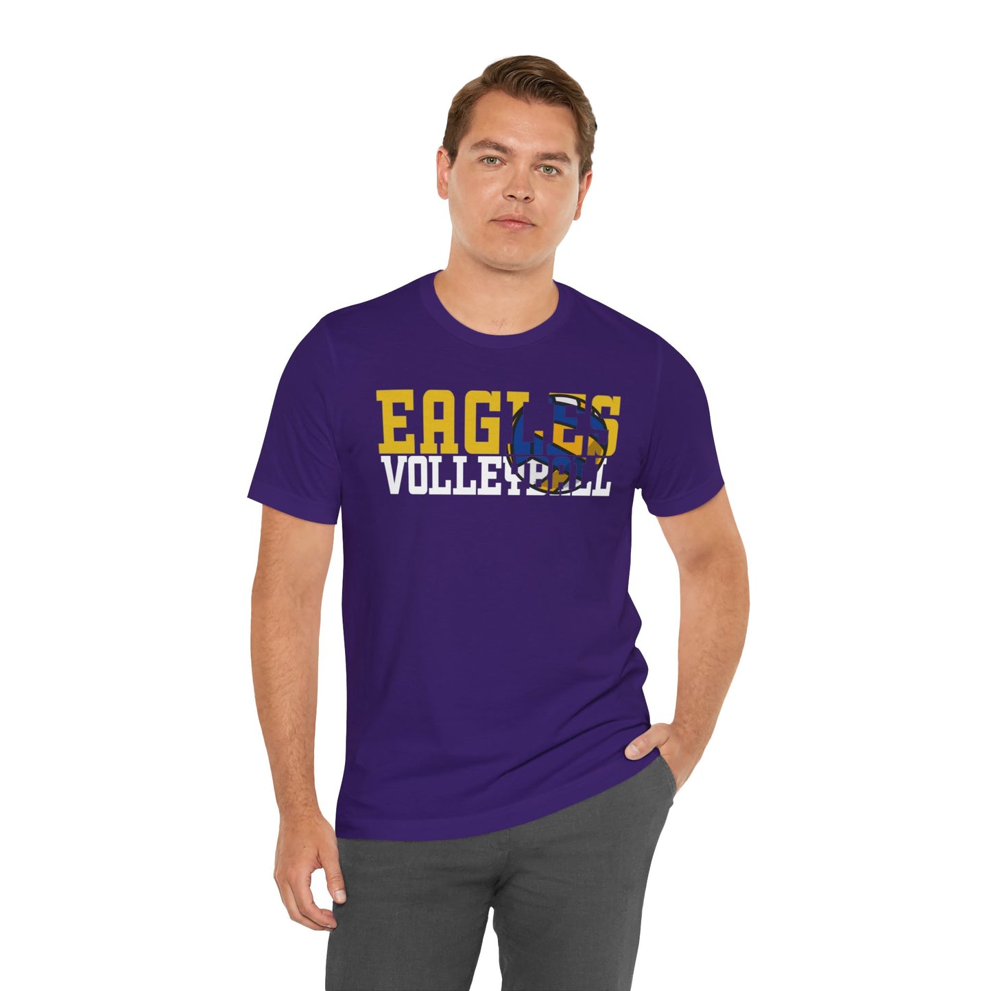 Volleyball Cutout - Bella+Canva Unisex Jersey Short Sleeve Tee