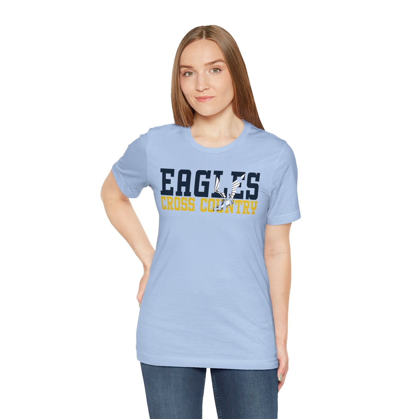 Cross Country Cutout -  Bella+Canva Unisex Jersey Short Sleeve Tee