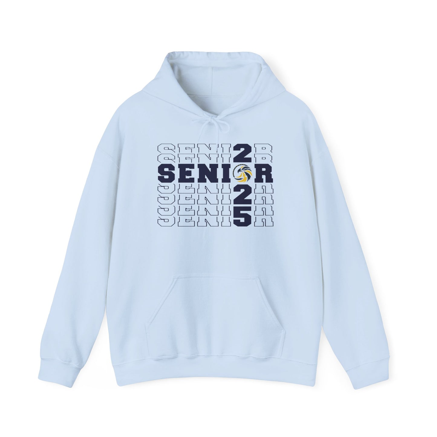 Senior Cross Stacked c/o 2025 Hoodie - Gildan Unisex Heavy Blend™ Hooded Sweatshirt