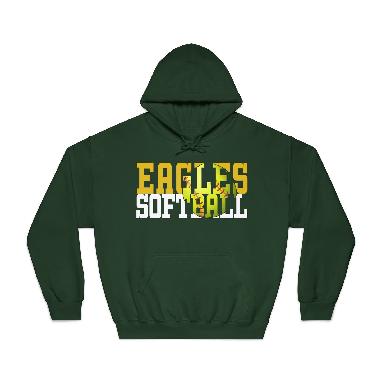 Softball Cutout - Gildan Unisex DryBlend® Hooded Sweatshirt