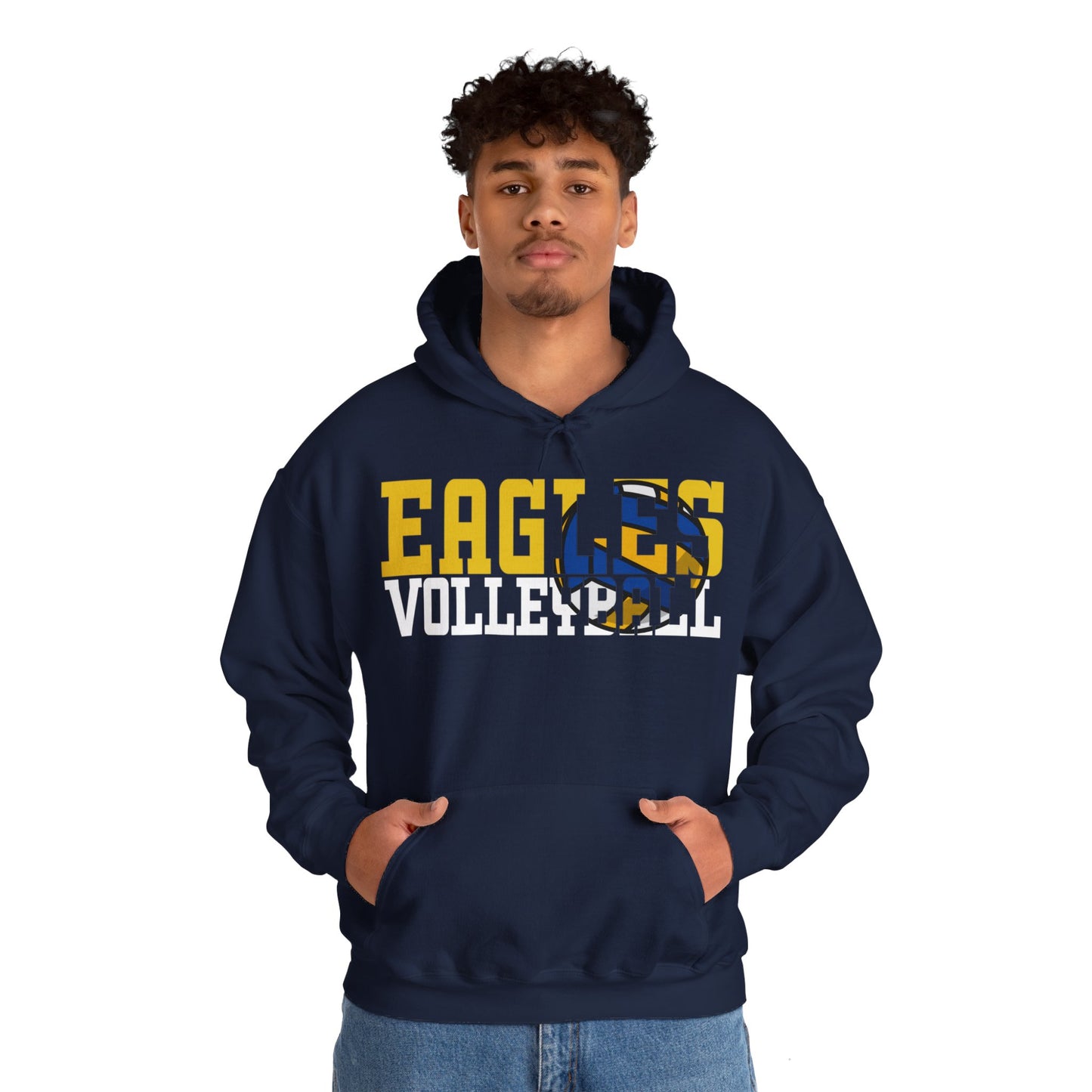 Volleyball Cutout - Gildan Unisex Heavy Blend™ Hooded Sweatshirt