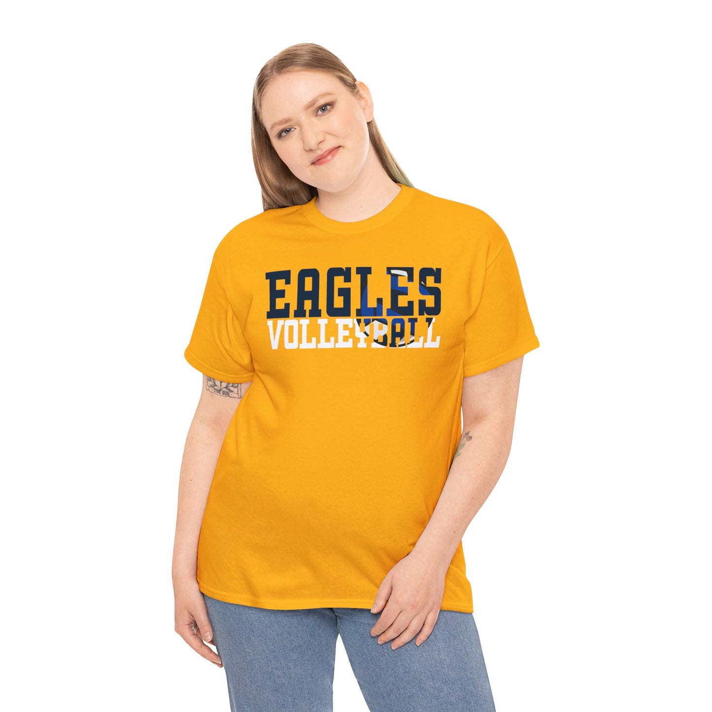 Volleyball Cutout - Gildan Unisex Heavy Cotton Tee