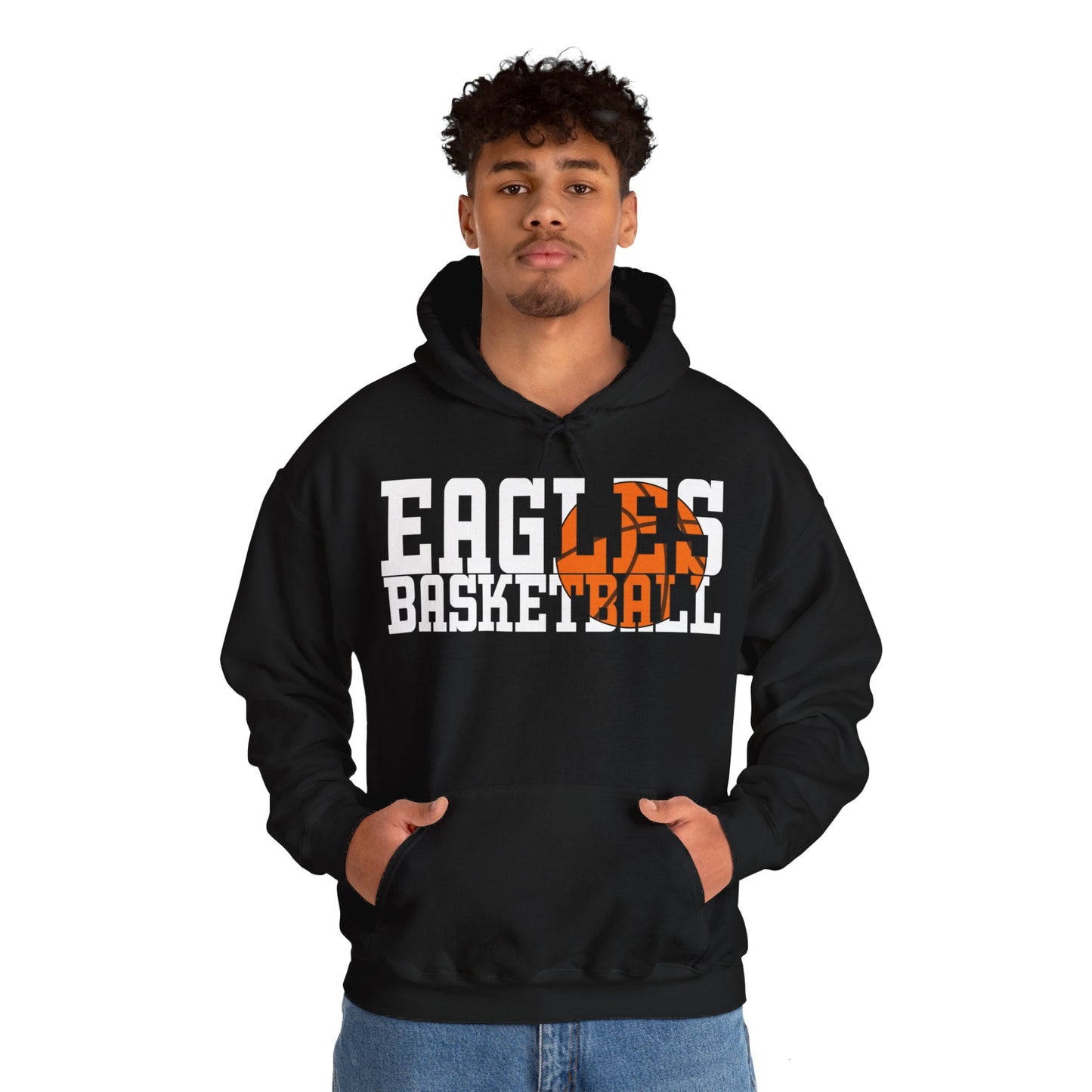 Basketball Cutout - Gildan Unisex Heavy Blend™ Hooded Sweatshirt