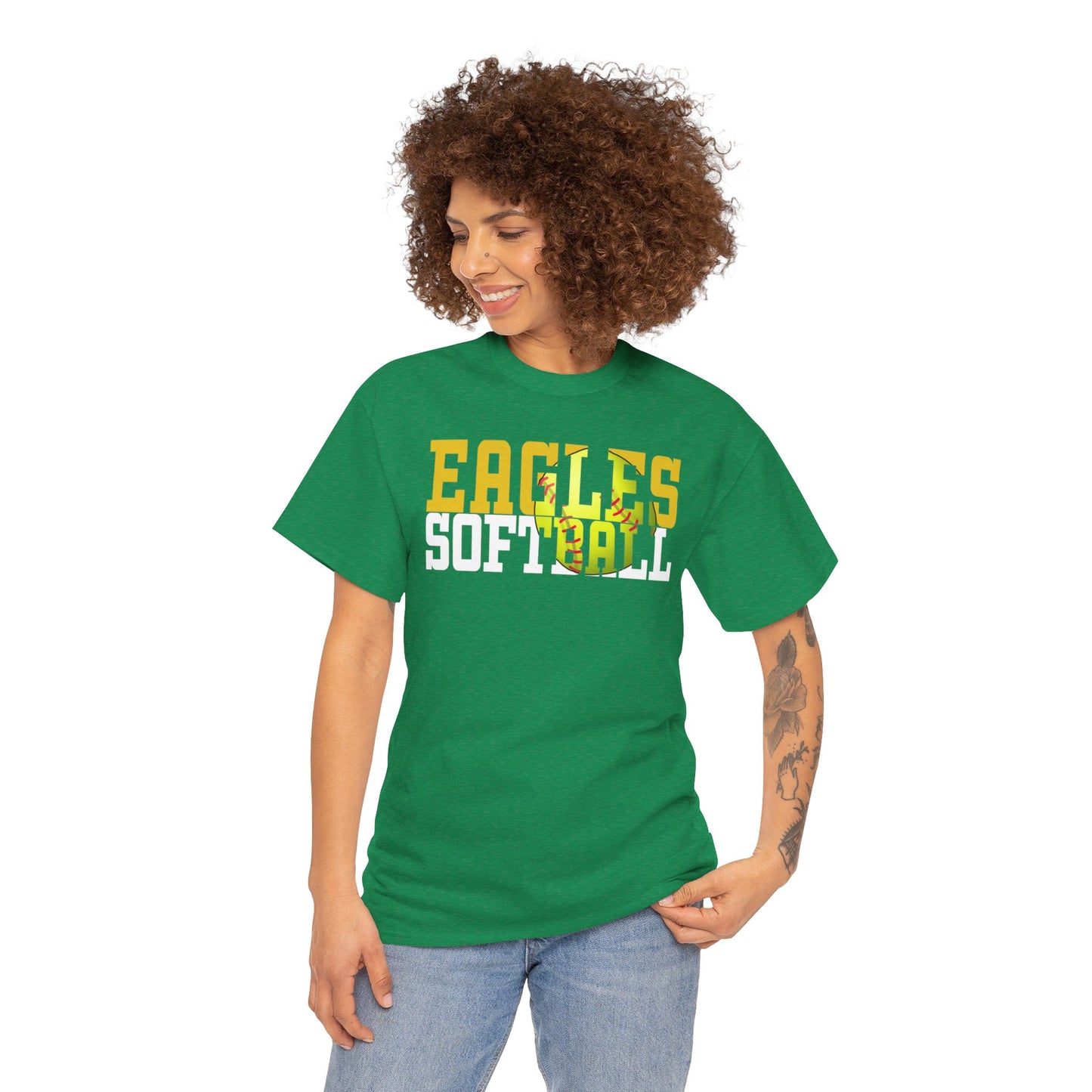 Softball Cutout - Gildan Unisex Heavy Cotton Tee