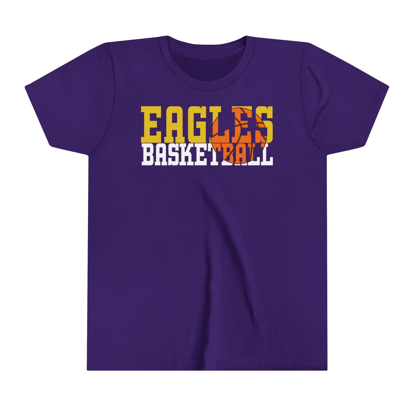 Basketball Cutout - Bella+Canva Youth Short Sleeve Tee