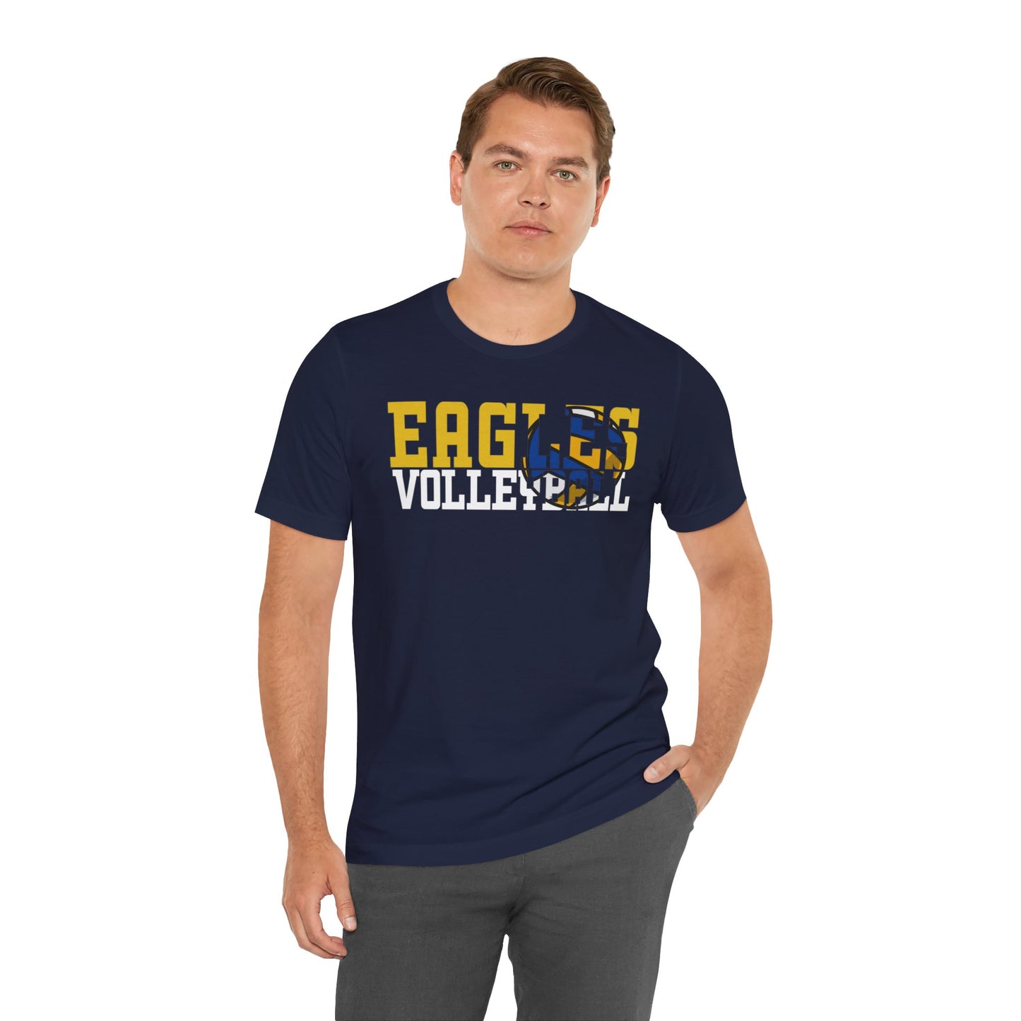 Volleyball Cutout - Bella+Canva Unisex Jersey Short Sleeve Tee