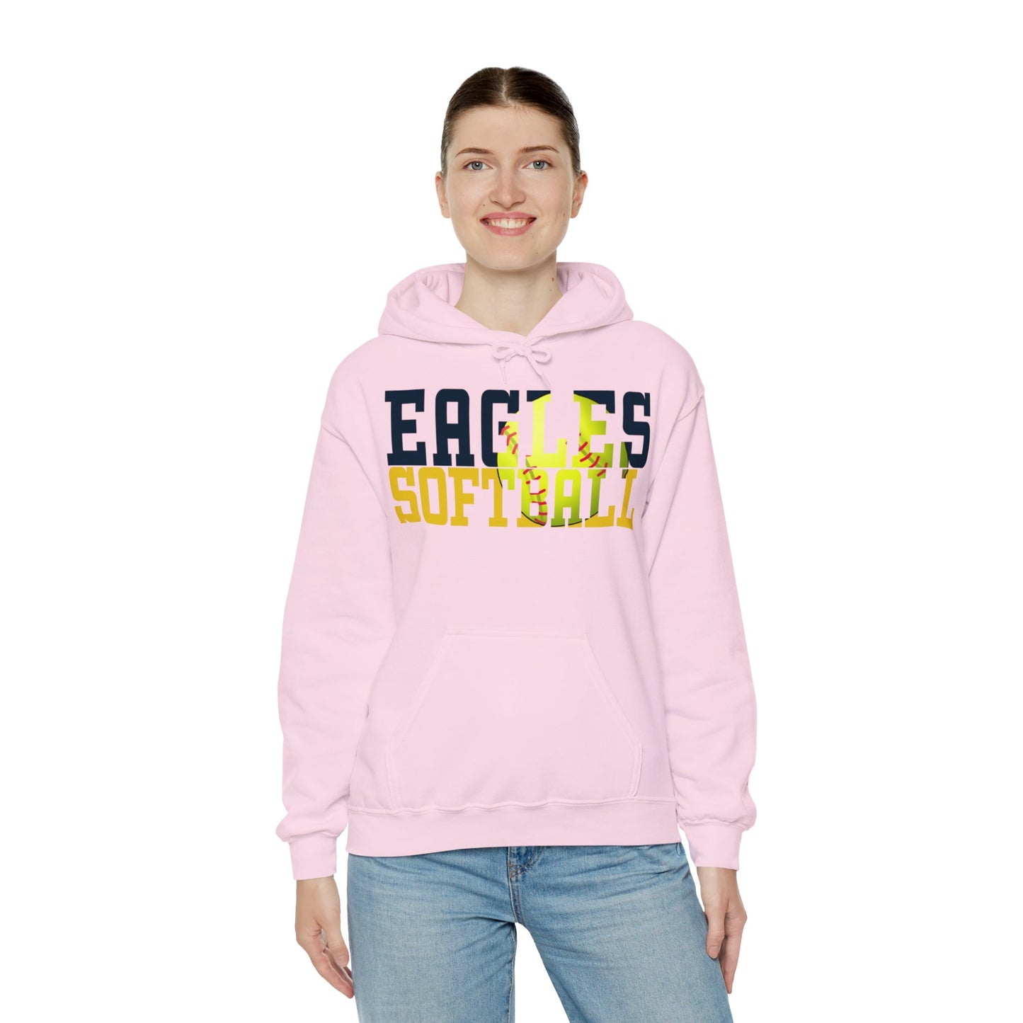 Softball Cutout - Gildan Unisex Heavy Blend™ Hooded Sweatshirt