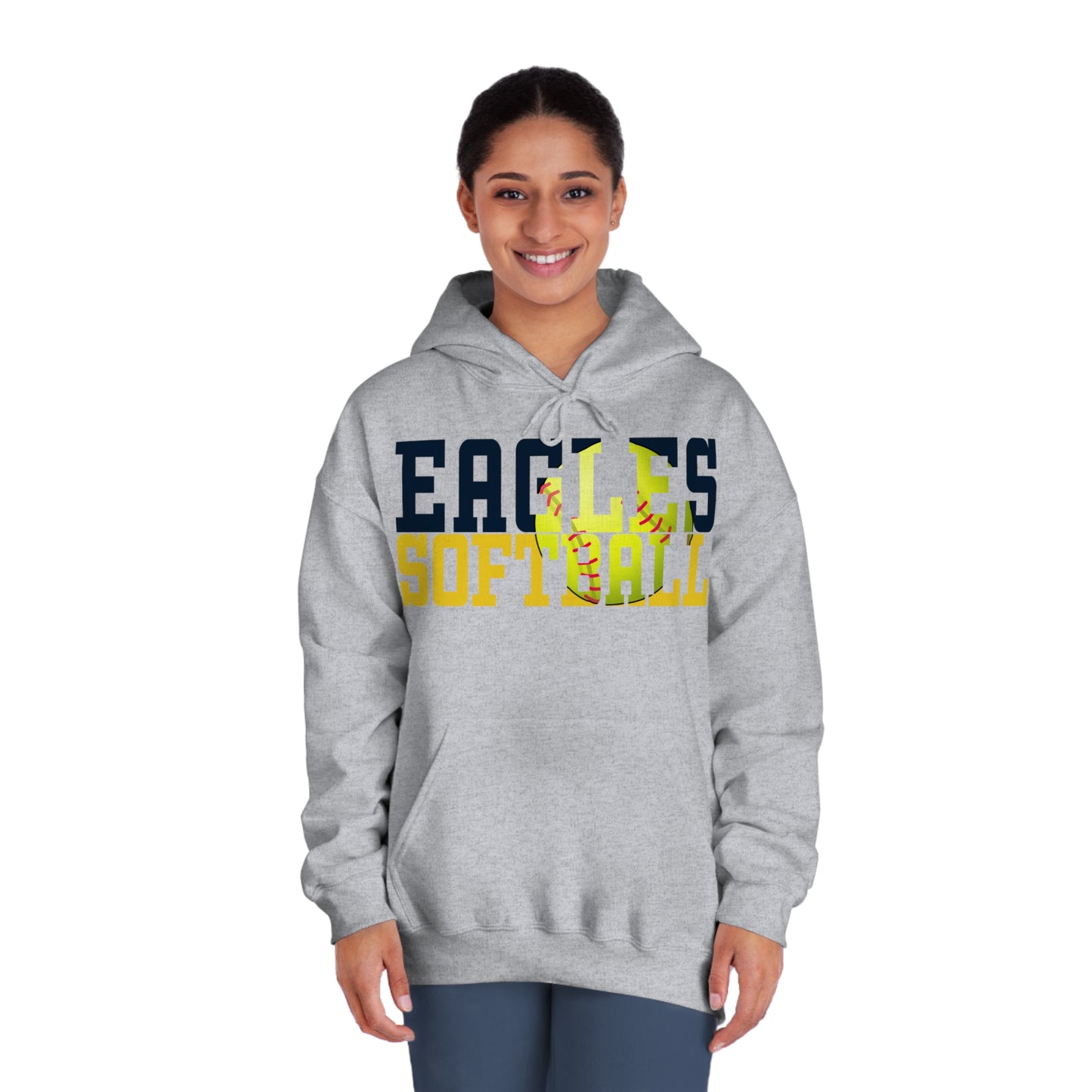 Softball Cutout - Gildan Unisex DryBlend® Hooded Sweatshirt