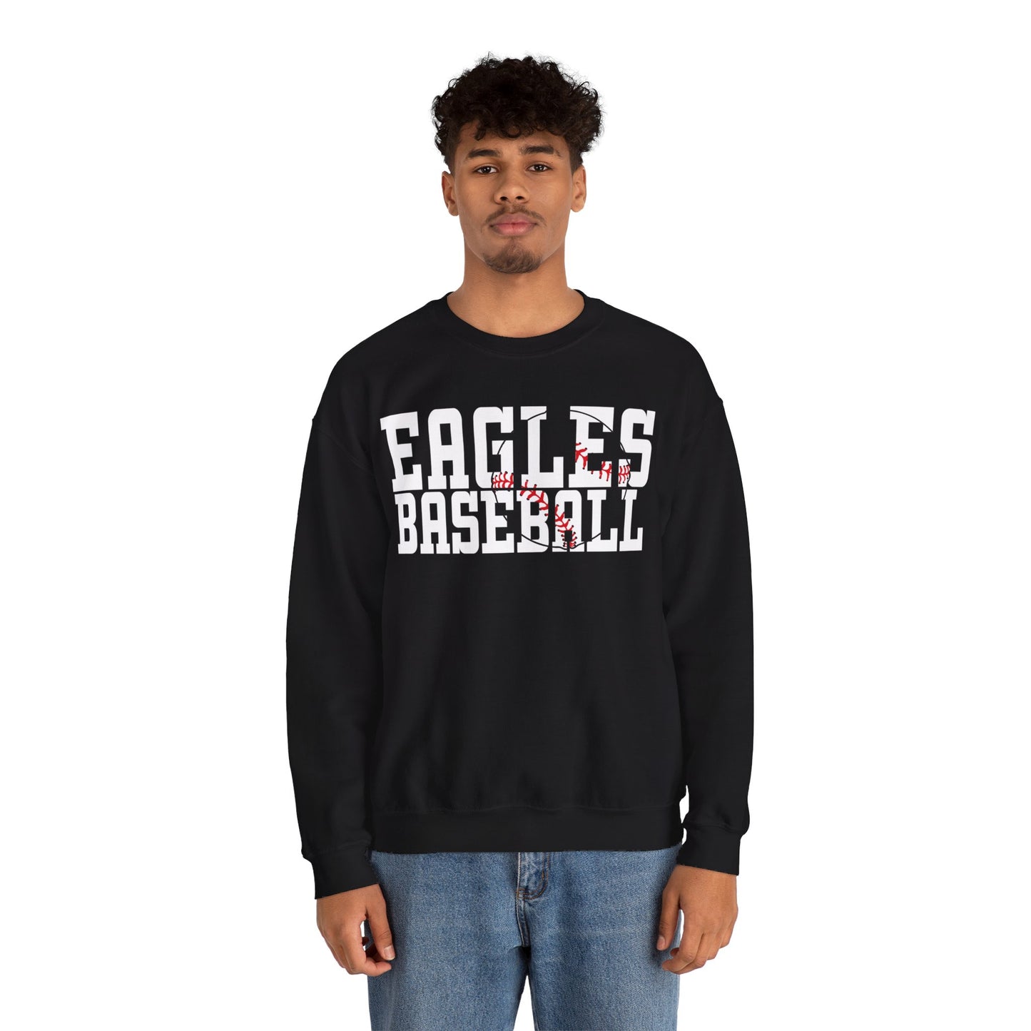 Baseball Cutout - Gildan Unisex Heavy Blend™ Crewneck Sweatshirt