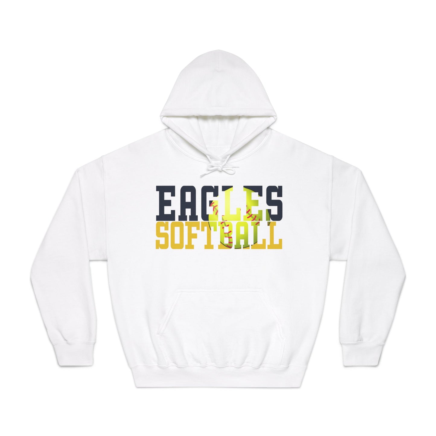 Softball Cutout - Gildan Unisex DryBlend® Hooded Sweatshirt