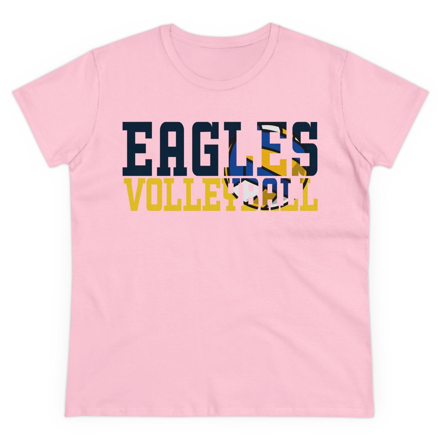 Volleyball Cutout - Gildan Women's Midweight Cotton Tee