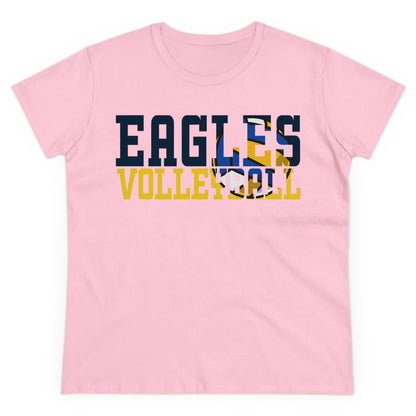 Volleyball Cutout - Gildan Women's Midweight Cotton Tee