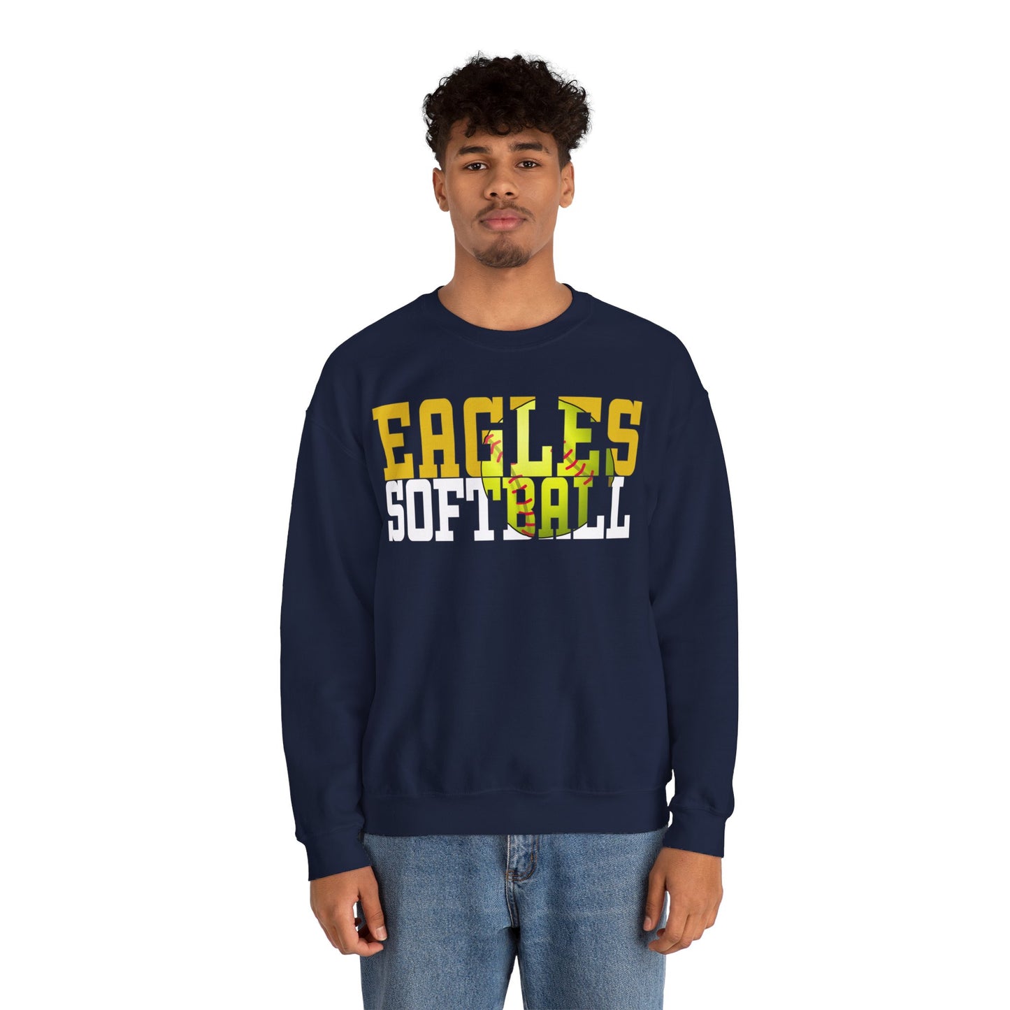 Softball Cutout - Gildan Unisex Heavy Blend™ Crewneck Sweatshirt