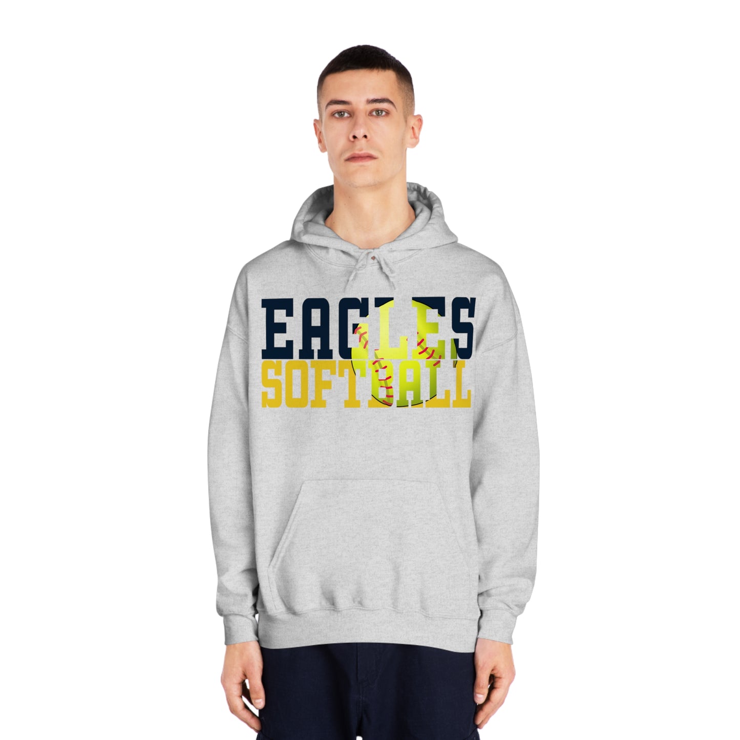 Softball Cutout - Gildan Unisex DryBlend® Hooded Sweatshirt