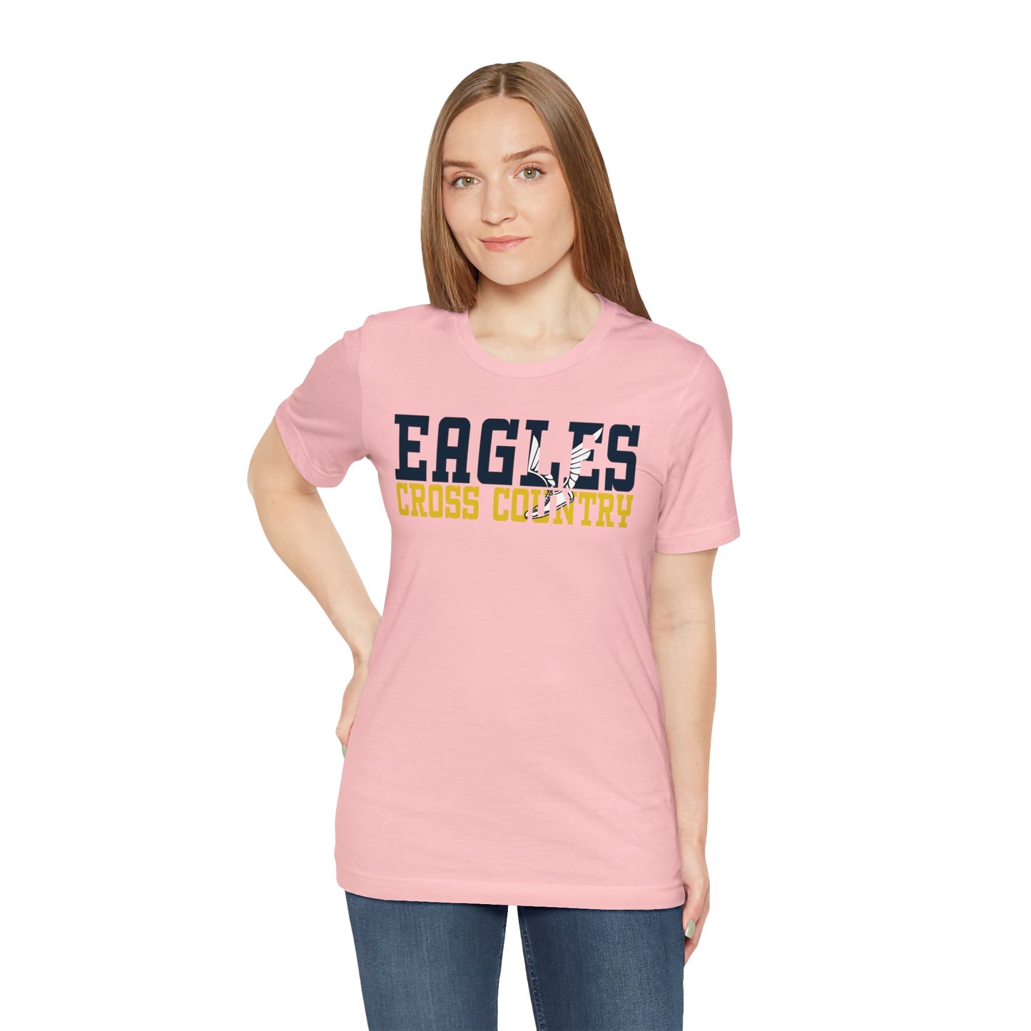 Cross Country Cutout -  Bella+Canva Unisex Jersey Short Sleeve Tee