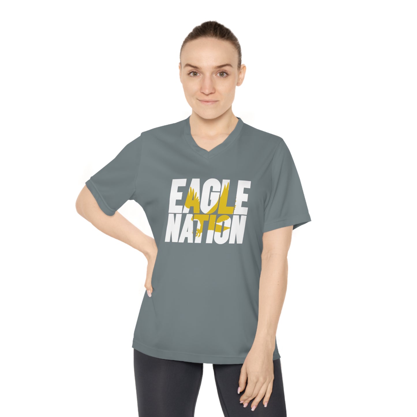 Eagle Nation - Team 365 Women's Performance V-Neck T-Shirt