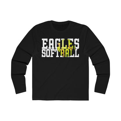 Softball Cutout - Next Level Men's Long Sleeve Crew Tee