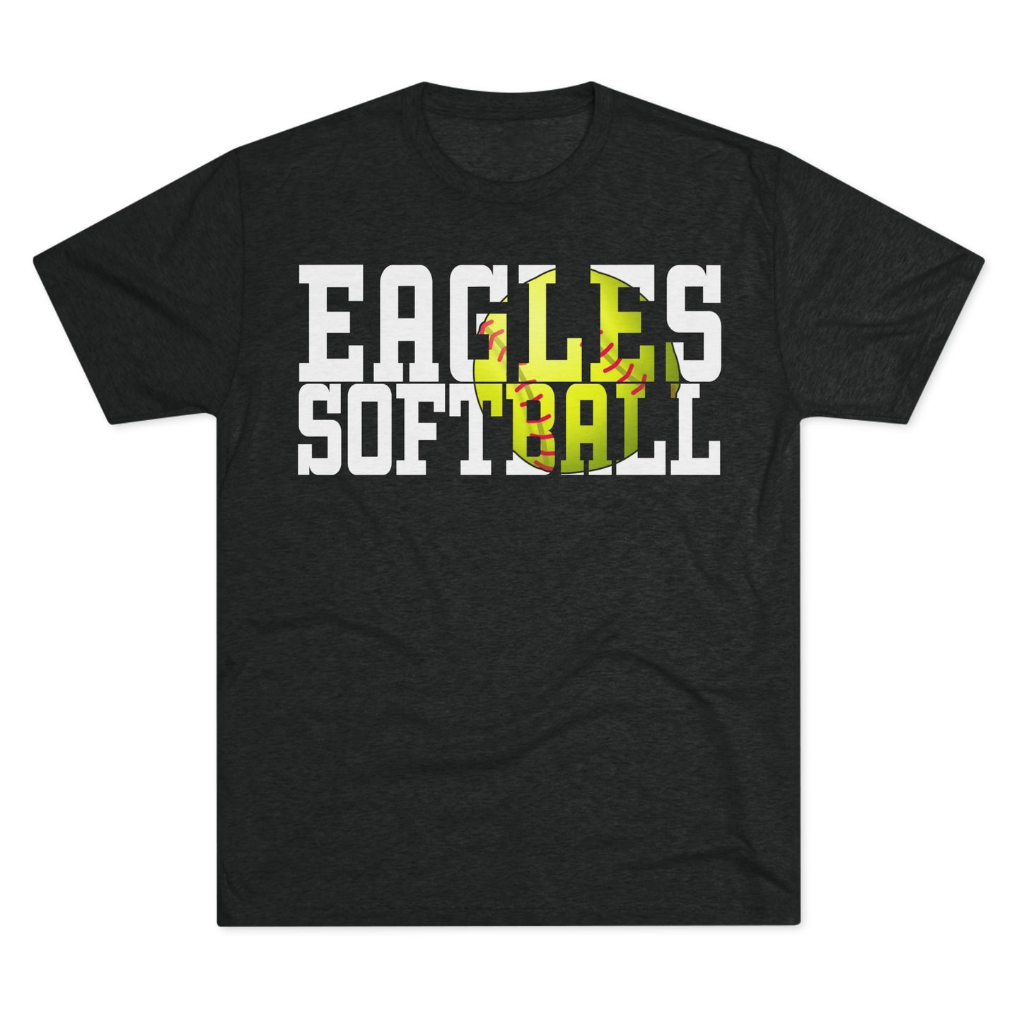 Softball Cutout - Next Level Unisex Tri-Blend Crew Tee