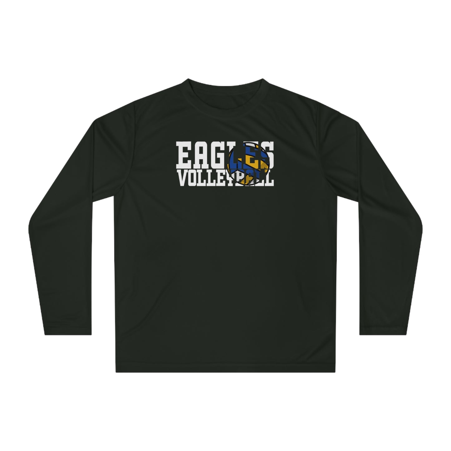 Volleyball Cutout - Team 365 Unisex Performance Long Sleeve Shirt