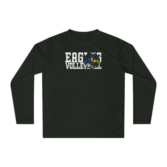 Volleyball Cutout - Team 365 Unisex Performance Long Sleeve Shirt