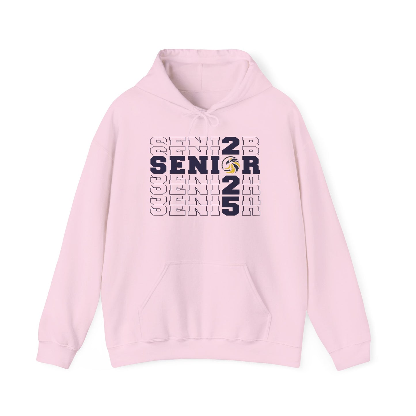 Senior Cross Stacked c/o 2025 Hoodie - Gildan Unisex Heavy Blend™ Hooded Sweatshirt