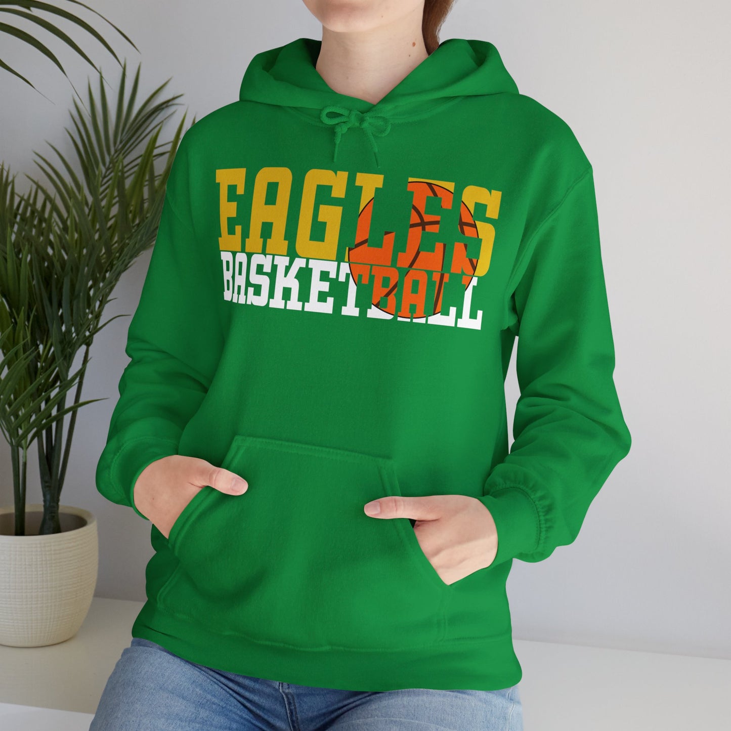 Basketball Cutout - Gildan Unisex Heavy Blend™ Hooded Sweatshirt