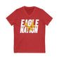 Eagle Nation - Bella+Canva Unisex Jersey Short Sleeve V-Neck Tee